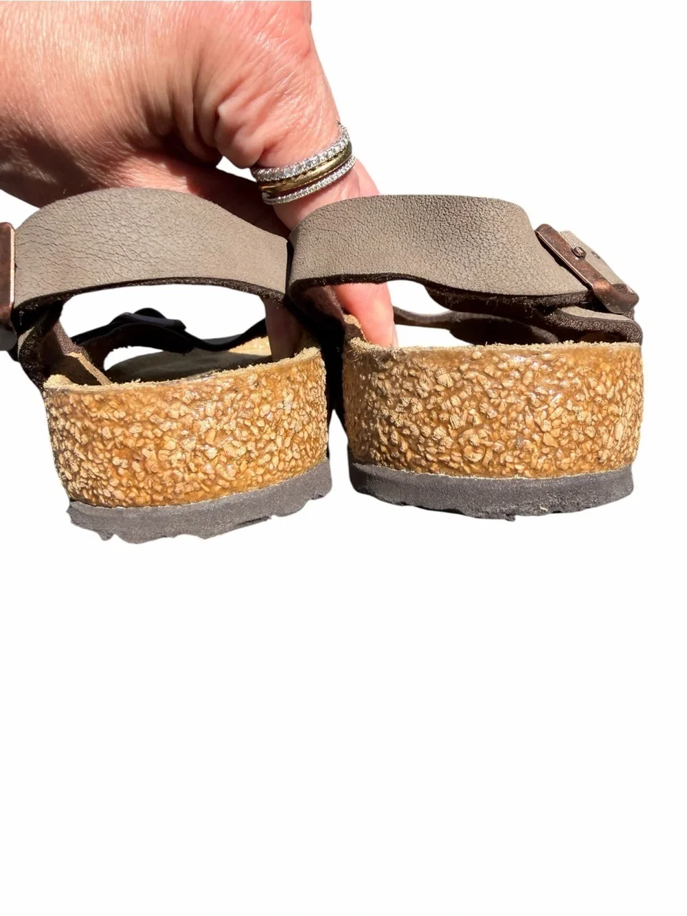 Birkenstock Kids Taupe Two-Strap Sandals